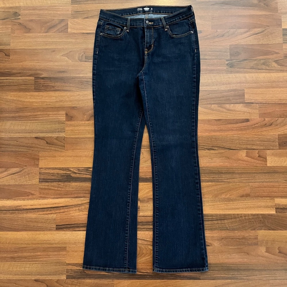 OLD‎ NAVY Women's Bootcut Jeans - Size 10L 10 Long - Dark Wash Stretch
